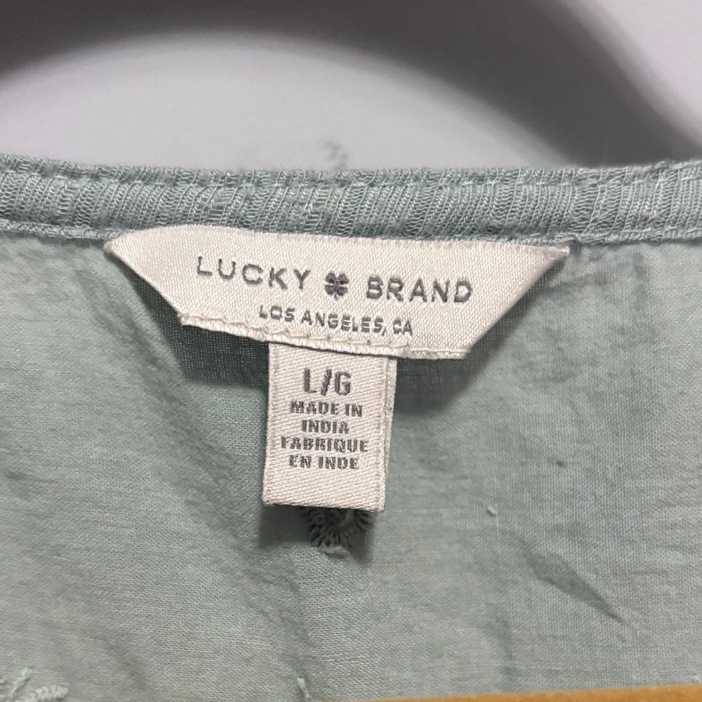 Women's lucky Brand Sleeveless Top - Light Green knit - Picture 2 of 5